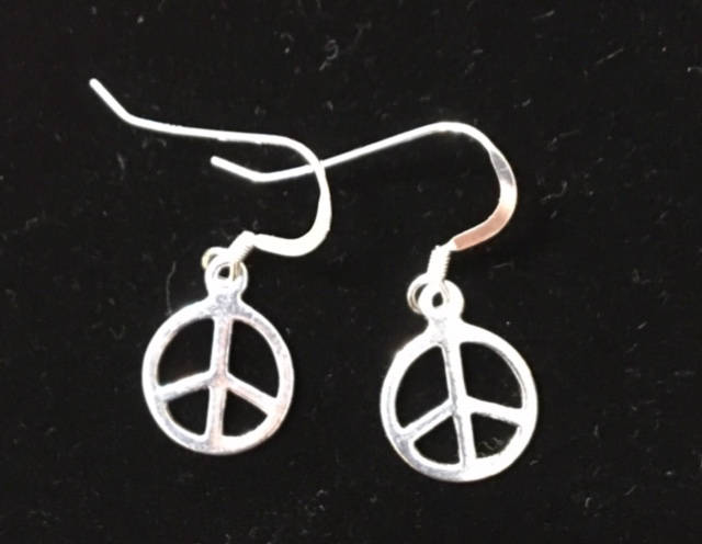 sterling Silber Peace Ohrringe 382 von SandyNationJewelry