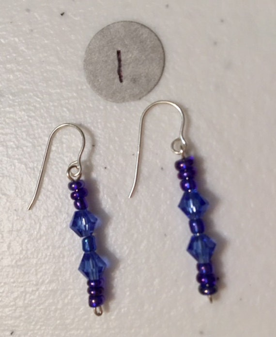 sterling Silber Perlen Kristall Ohrringe 489 von SandyNationJewelry