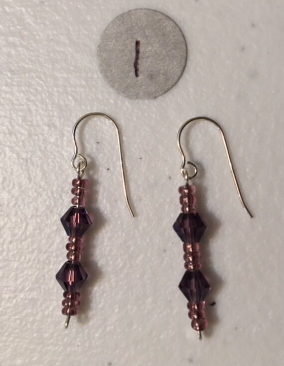 sterling Silber Perlen Kristall Ohrringe 491 von SandyNationJewelry