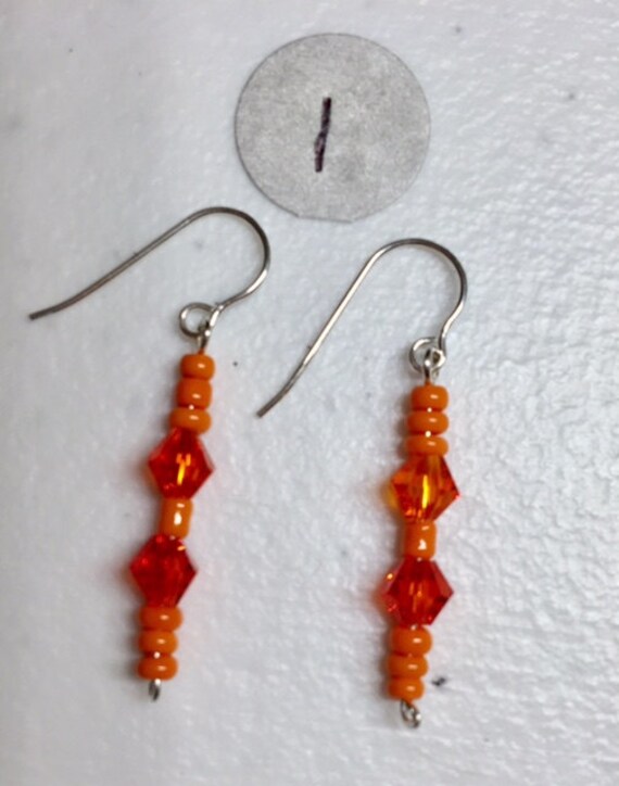 sterling Silber Perlen Kristall Ohrringe 492 von SandyNationJewelry