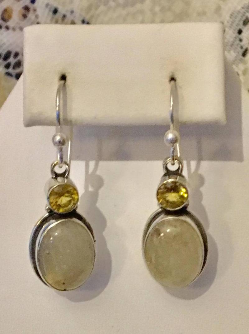 sterling Silber Rutilquarz Ohrringe 412 von SandyNationJewelry