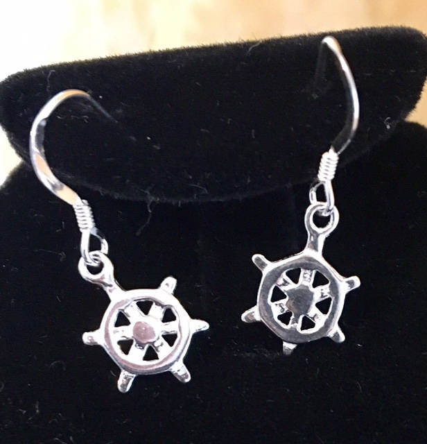 sterling Silber Schiffe Rad Ohrringe 255 von SandyNationJewelry