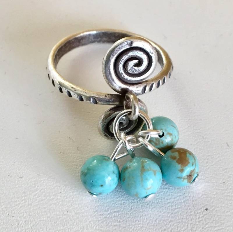 sterling Silber Türkis | Magnesit Ring von SandyNationJewelry