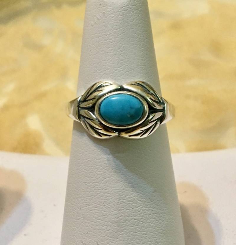 sterling Silber Türkis Ring 963 von SandyNationJewelry