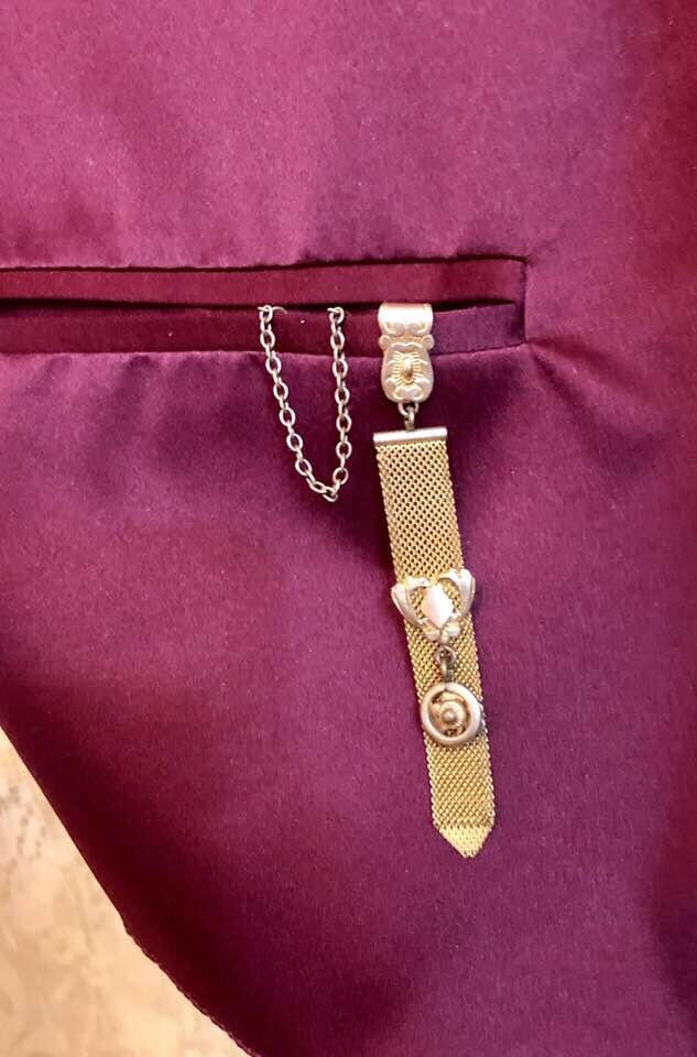 Finberg Mesh Uhrenanhänger Mit Kleeblatt 986 von SandyNationVintage