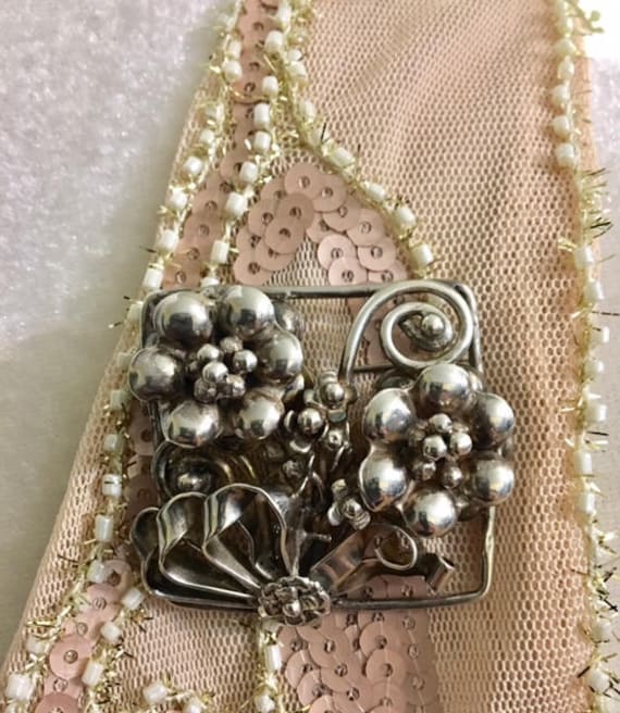 Vintage Hobe Sterling Silber Bänder Und Blumen Brosche 299 von SandyNationVintage