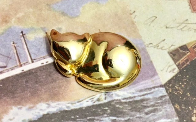 Vintage Liz Claiborner Katzenbrosche 134 von SandyNationVintage