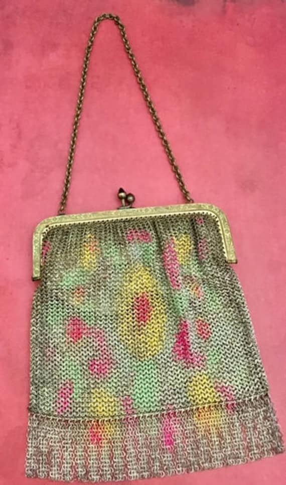 Vintage Made in Germany Bunte Netz Geldbörse Ba007 von SandyNationVintage