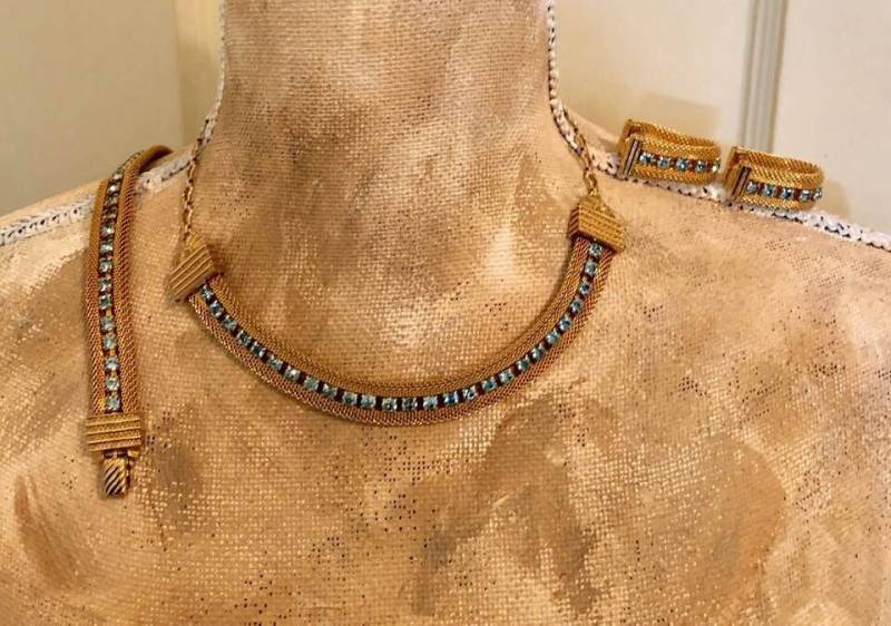 Vintage Sarah Coventry Mesh Schmuck Set 750 von SandyNationVintage