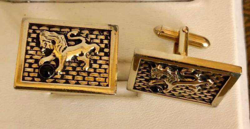 Vintage Swank Löwe Manschettenknöpfe 668 von SandyNationVintage