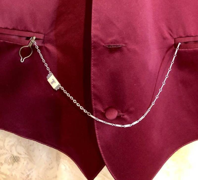 Vintage Taschenuhrkette Und Messer 974 von SandyNationVintage