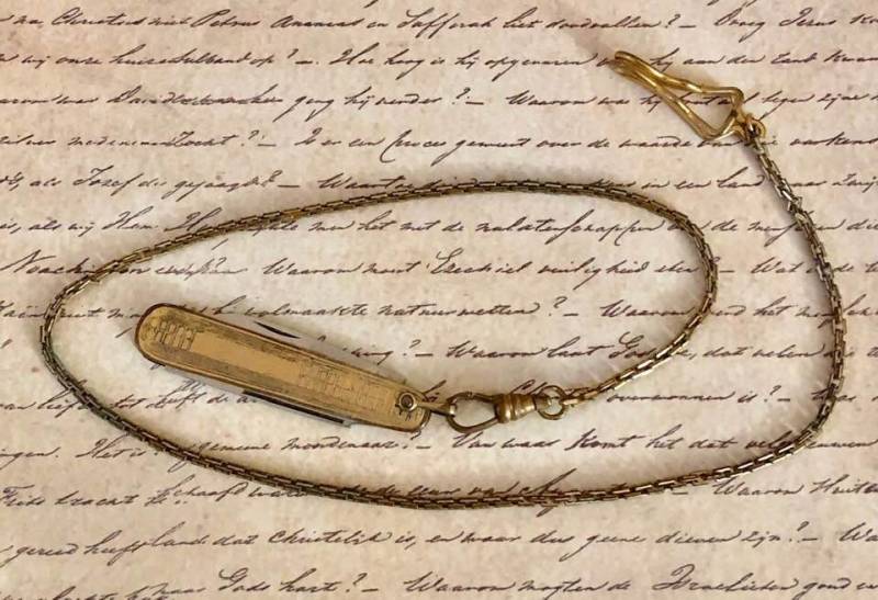 Vintage Uhrenanhänger Mit Gf Messer 1006 von SandyNationVintage