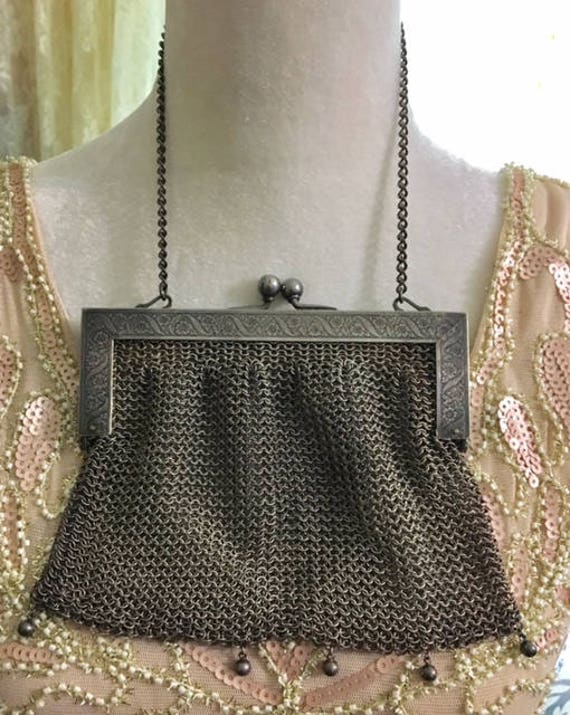 Vintage Verzierte Rahmen Mesh Geldbörse Ba003 von SandyNationVintage