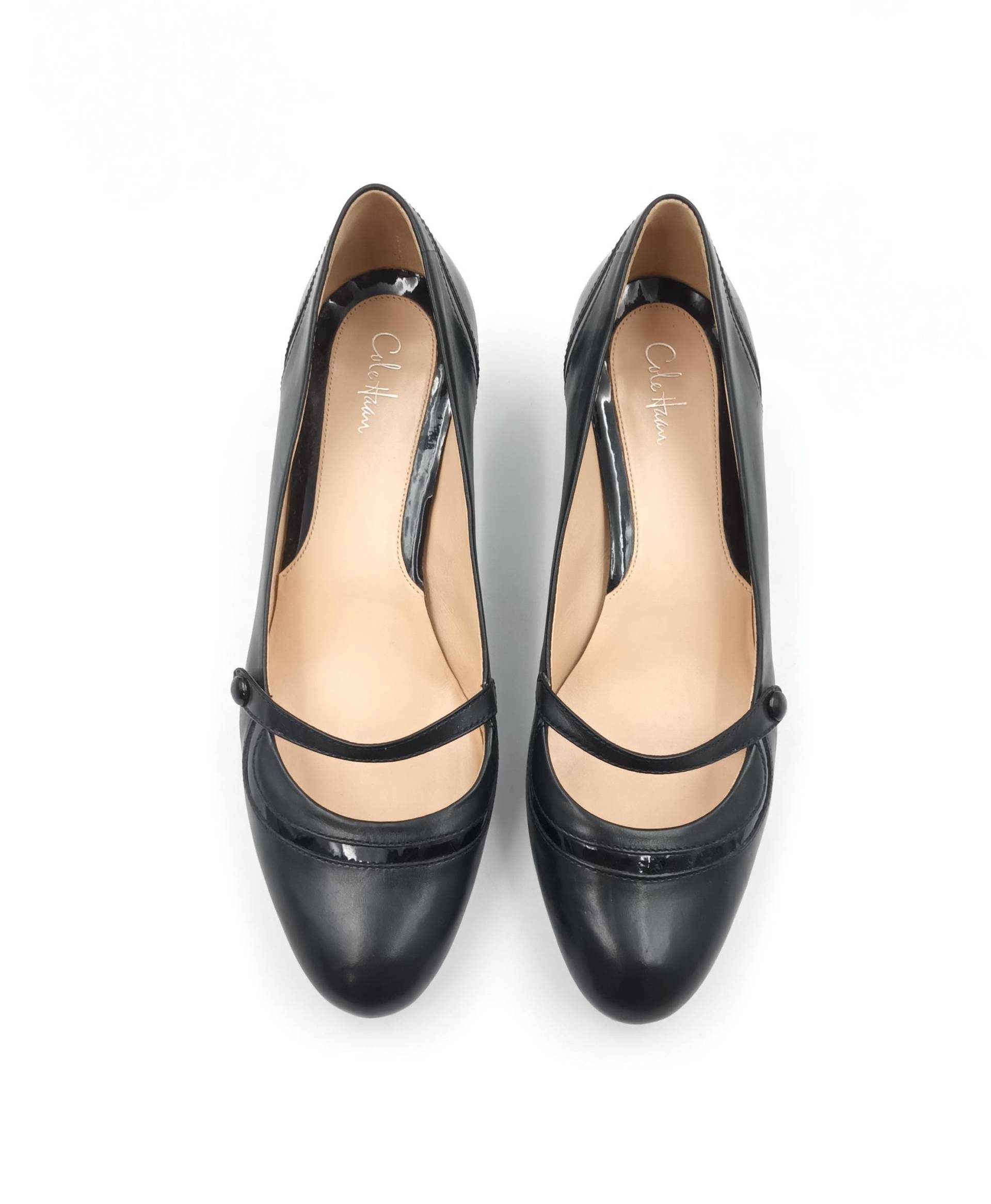 Cole Haan Schwarz Leder Kitten Heel Pumps Größe 8, 5 Us Cole Haan Schwarz Leder Kitten Heel Pumps Größe 8, 5 Us von SandyVintageBoutique