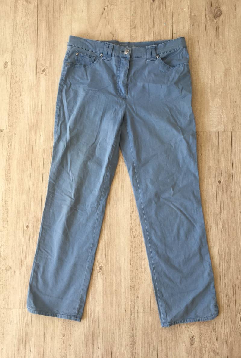 Vintage Gerry Weber Blaue Capri Hose - Denim Style Mit Weitem Bein von SandyVintageBoutique