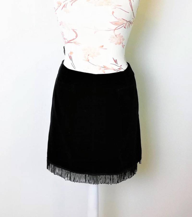 Vintage Quaste Schwarzer Rock Xl Größe Samt Für Frauen/Gatsby Party Fransen Kleidung Vintage Quaste Schwarzer Rock Xl Größe Samt Für Frauen/Gatsby Party Fransen Kleidung von SandyVintageBoutique