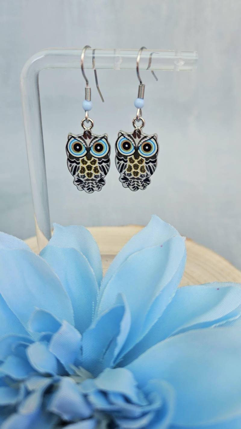 Ohrringe Eule - Süße Ohrhänger Mit Eulenanhänger | Handgemachter Schmuck Geschenkidee Für Eulenfans von SandysWelt25