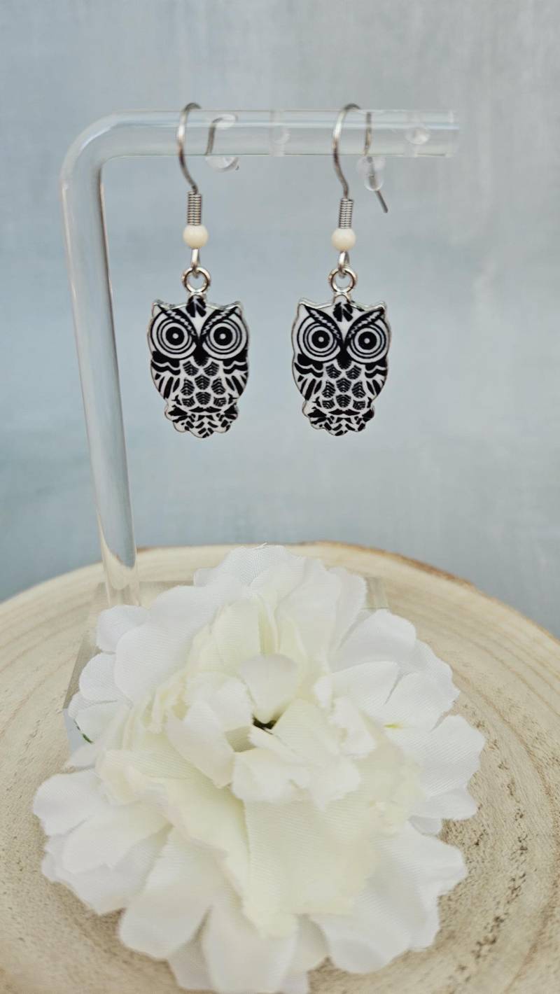 Ohrringe Eule - Süße Ohrhänger Mit Eulenanhänger | Handgemachter Schmuck Geschenkidee Für Eulenfans von SandysWelt25