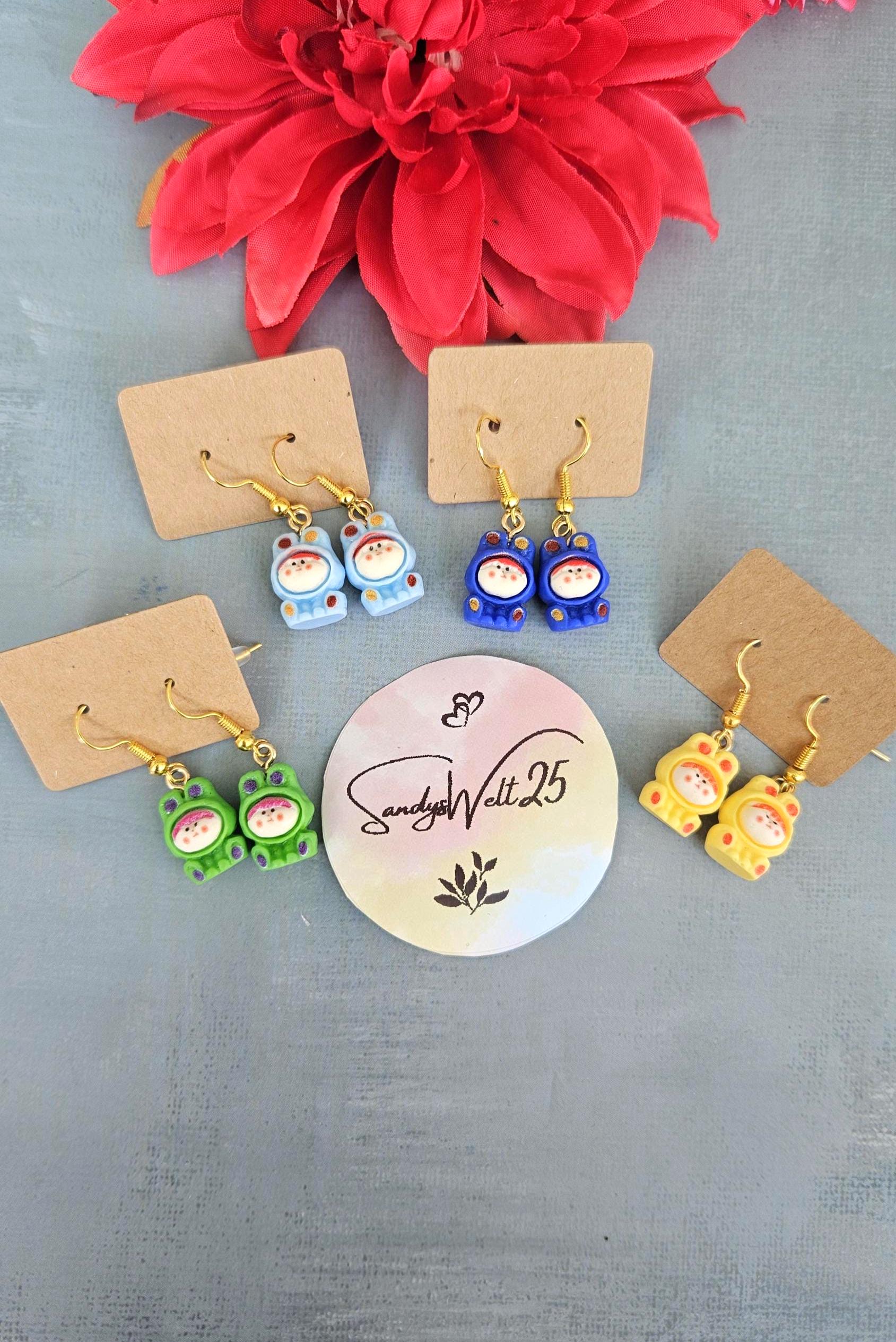 Ohrringe Hasen - Süße Ohrhänger/ Mini-Cartoon-Tier Ohrhänger von SandysWelt25