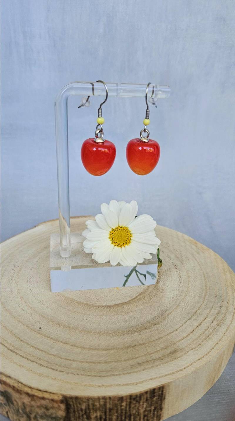 Ohrringe Kirsche - Witzige Ohrhänger Mit Süßer von SandysWelt25