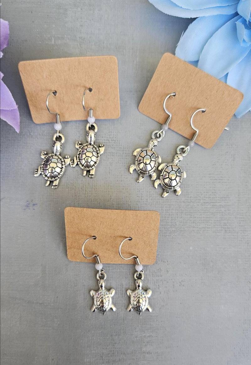 Ohrringe Schildkröte - Süße Ohrhänger/Silberfarben Ohrringe Schildkröte - Süße Ohrhänger/Silberfarben von SandysWelt25