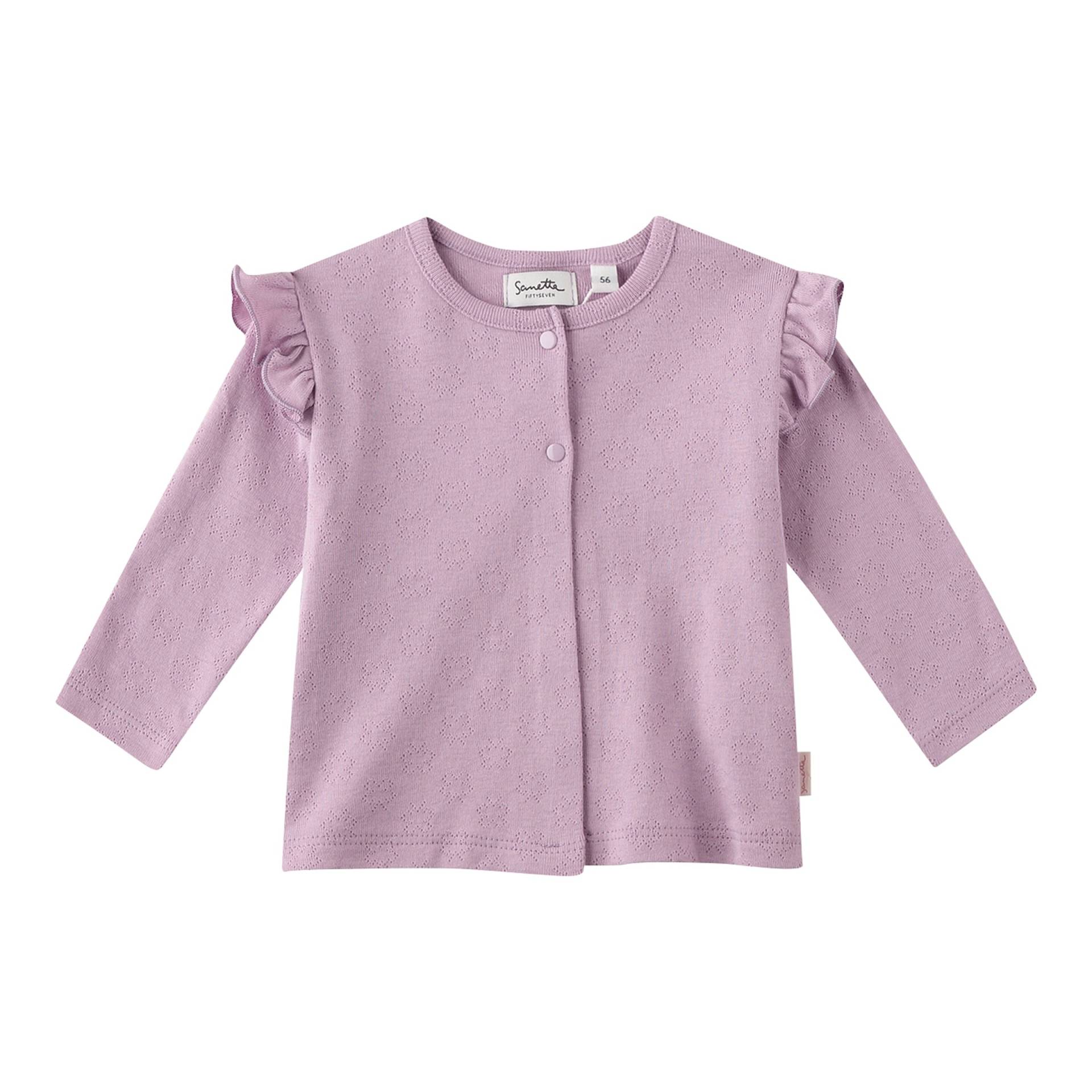 Sanetta Fiftyseven Sweatjacke Ajour Rüschen von Sanetta Fiftyseven