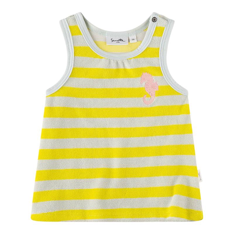 Sanetta Pure Frottee-Kleid ohne Arm Ringel Seepferdchen von Sanetta Pure