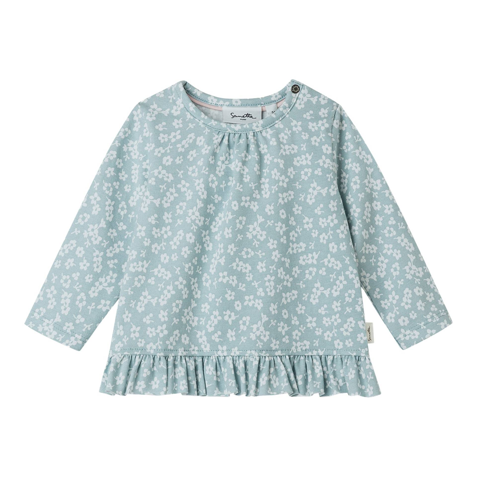 Sanetta Pure Pure Shirt langarm Blumen Volant von Sanetta Pure