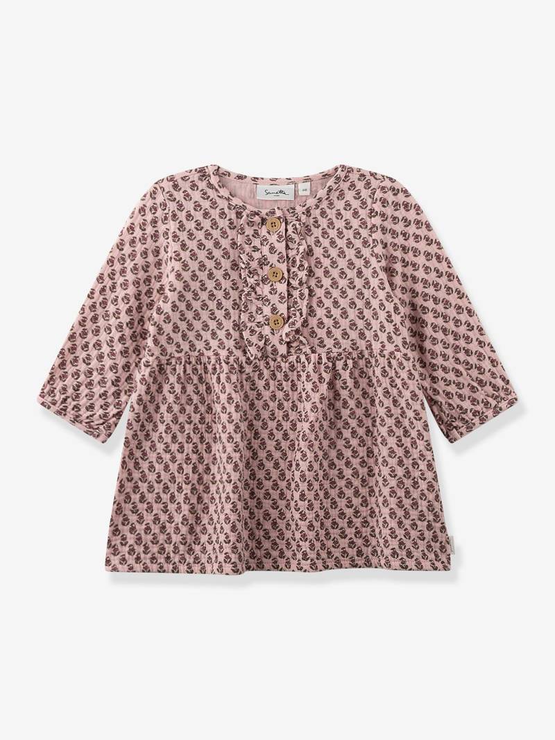 Rüschenkleid Mädchen Sanetta PURE Bio-Baumwolle pudrig von Sanetta