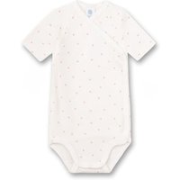 SANETTA Wickelbody kurzarm white pebble von Sanetta