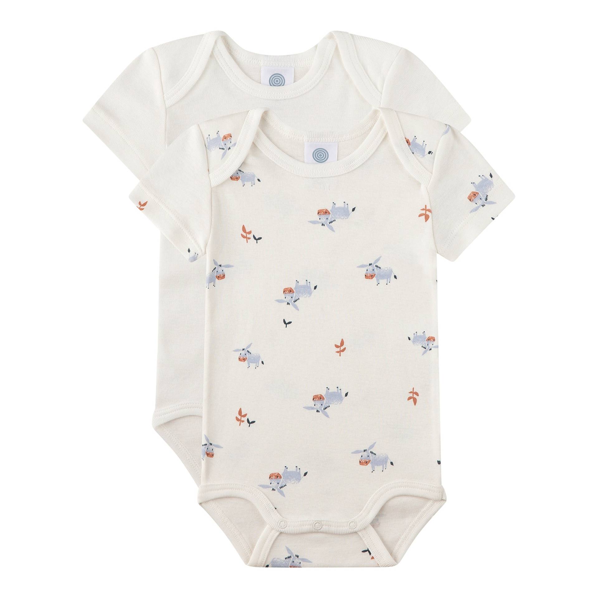 Sanetta 2er-Pack Bodys kurzarm Esel von Sanetta