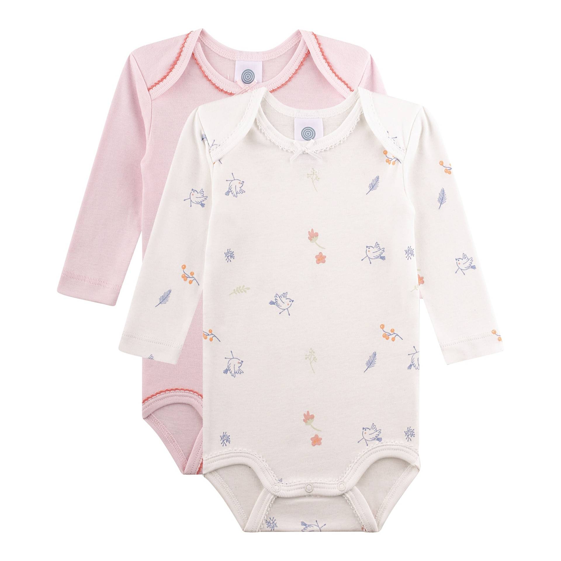 Sanetta 2er-Pack Bodys langarm Vögel von Sanetta