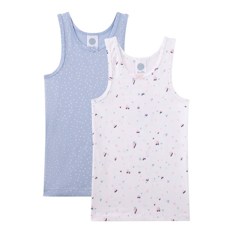 Sanetta 2er-Pack Unterhemden Herzen Punkte von Sanetta