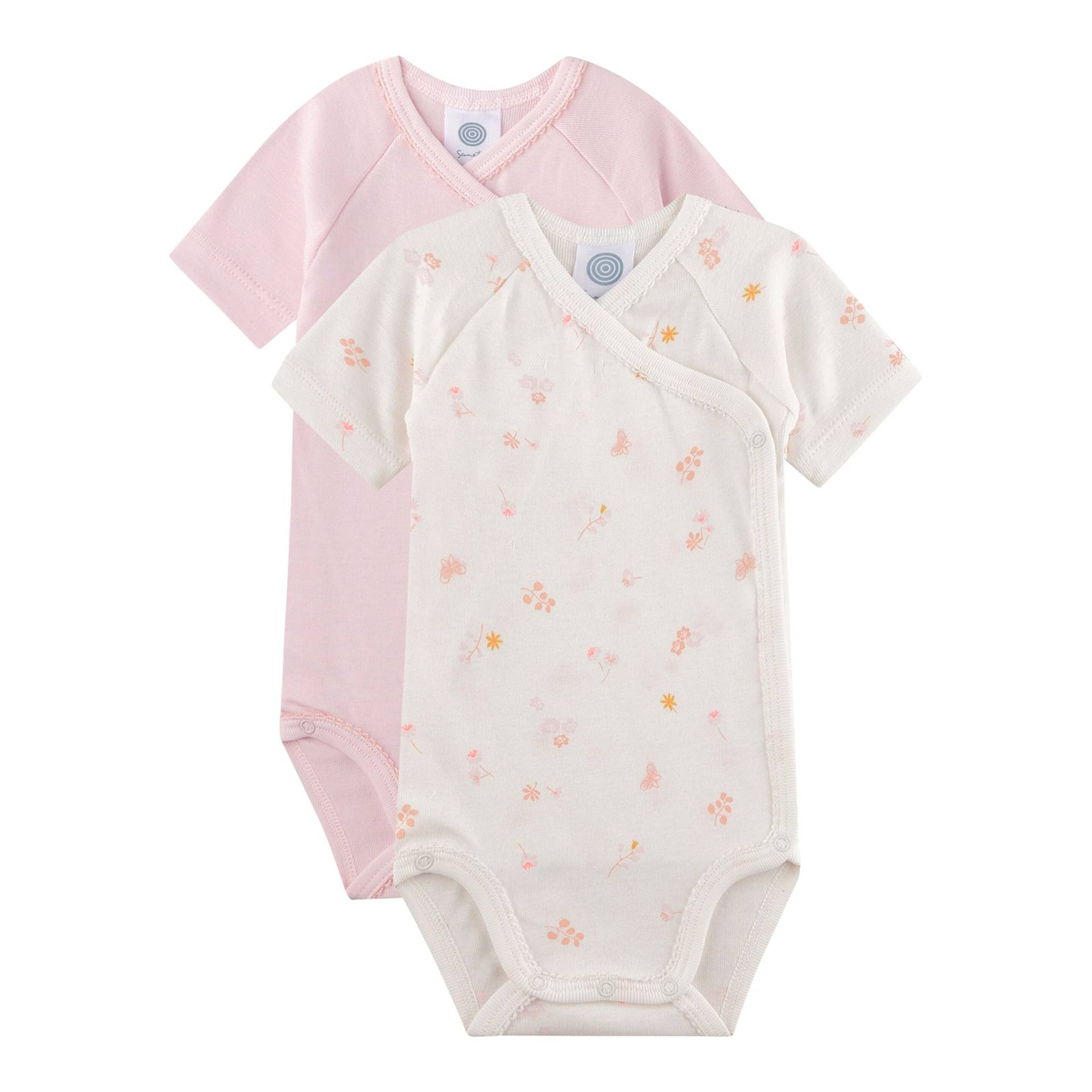Sanetta 2er-Pack Wickelbodys kurzarm Blumen von Sanetta