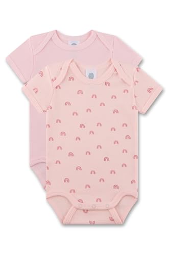 Sanetta Baby-Body kurzarm (Doppelpack) rosa Regenbogen | Hochwertiger und nachhaltiger Unisex-Body aus Bio-Baumwolle. Inhalt: 2er Set Baby Body von Sanetta
