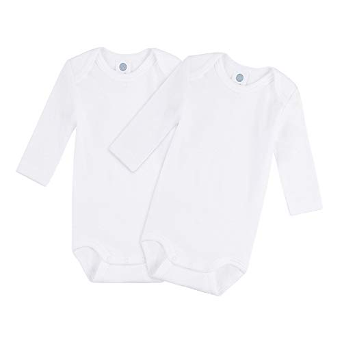 Sanetta Baby Body - Unisex, Langarm im Doppelpack aus Biobaumwolle, 86 von Sanetta