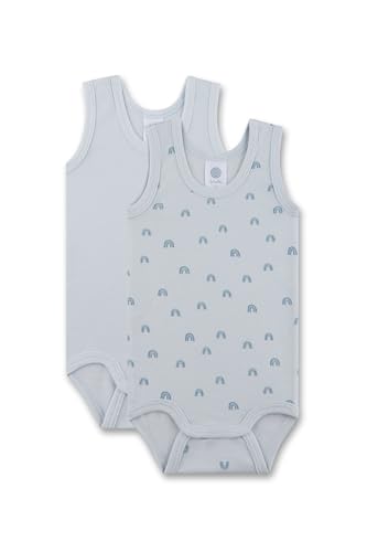 Sanetta Baby-Body ärmellos (Doppelpack) blau | Hochwertiger und nachhaltiger Unisex-Body aus Bio-Baumwolle. Inhalt: 2er Set Baby Body von Sanetta