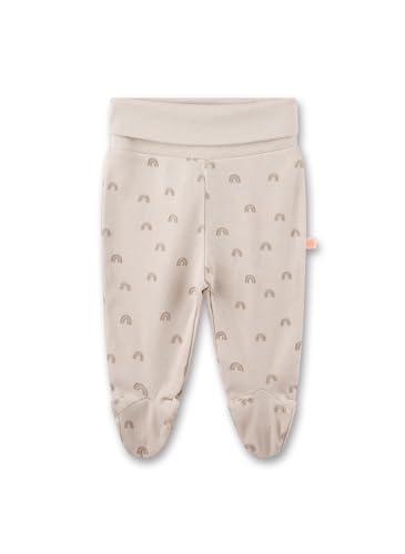 Sanetta Newborn-Hose mit Fuß beige Regenbogen | Praktische und Bequeme Unisex-Pyjamahose aus Bio-Baumwolle. Baby Höschen von Sanetta