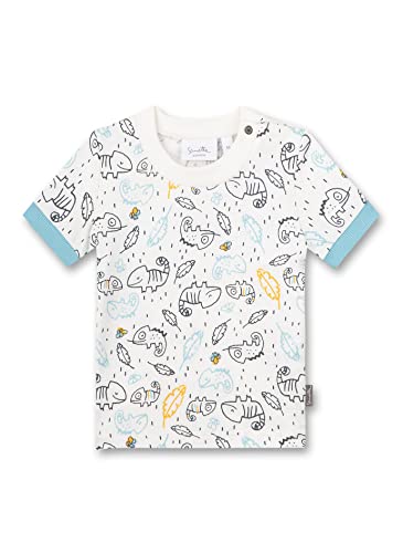 Sanetta Baby-Jungen 115719 T-Shirt, Ivory, 86 von Sanetta