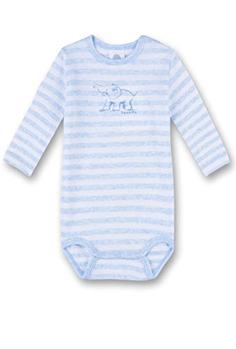 Sanetta Baby-Jungen 322454 Body, Blau (Bleu Melange 50240), 68 von Sanetta