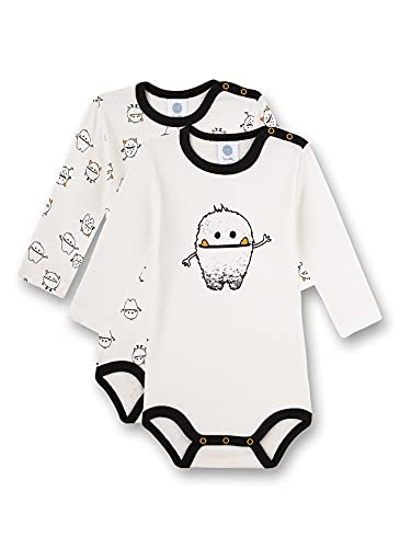 Sanetta Baby-Jungen Doppelpack Body beige Unterwäsche, White Pebble, 62 (2er Pack) von Sanetta