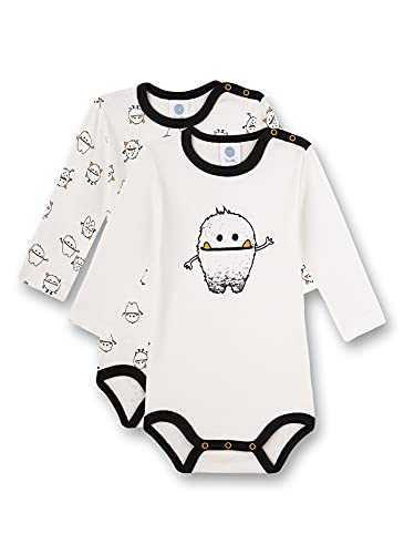 Sanetta Baby-Jungen Doppelpack Body beige Unterwäsche, White Pebble, 74 (2er Pack) von Sanetta