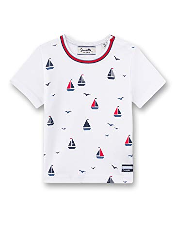 Sanetta Baby-Jungen Fiftyseven T-Shirt Langarmshirt, Weiß (White 10), 68 (Herstellergröße: 068) von Sanetta