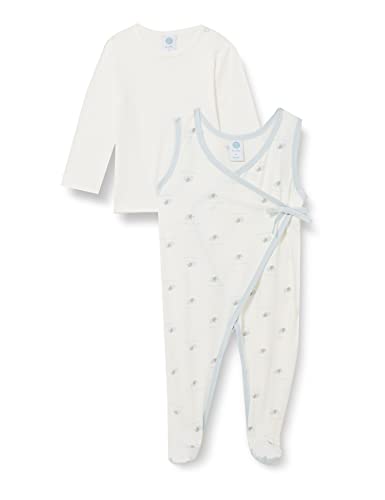 Sanetta Baby-Jungen Strampler beige Kleinkind-Schlafanzüge, White Pebble, 056 von Sanetta
