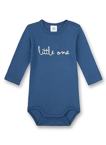 Sanetta Body Langarm Blau | Hochwertiger und nachhaltiger Body für Jungen aus Bio-Baumwolle. Baby Body 086 von Sanetta