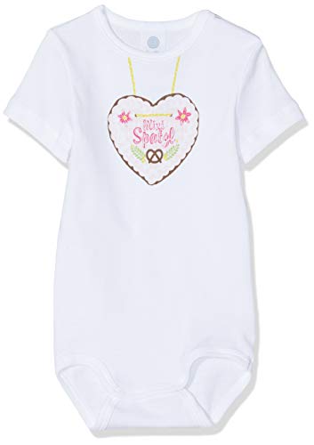 Sanetta Baby-Mädchen 1/2 w.Print Formender Body, Weiß (White 10), 86 von Sanetta