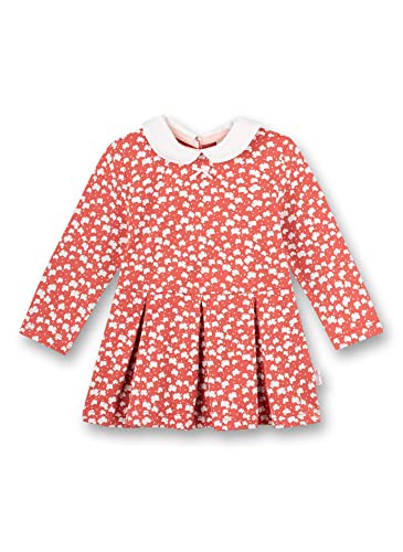 Sanetta Baby-Mädchen FIFTYSEVEN Kleid rot Kinderkleid, Cranberry, 56 von Sanetta