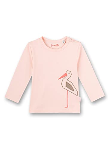 Sanetta Baby-Mädchen Langarmshirt rosa T-Shirt, Seashell Rose, 80 von Sanetta