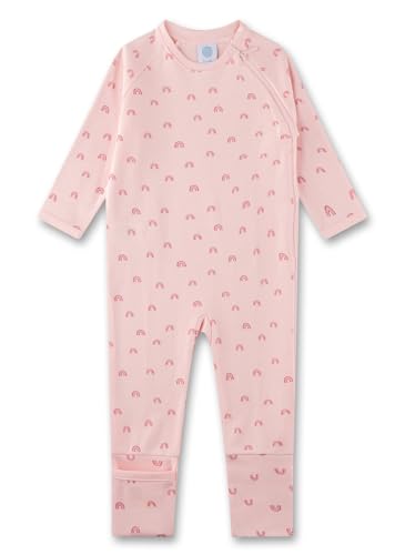 Sanetta Baby-Strampler rosa Regenbogen | Praktischer und bequemer Unisex-Strampler aus Bio-Baumwolle. Baby Overall von Sanetta