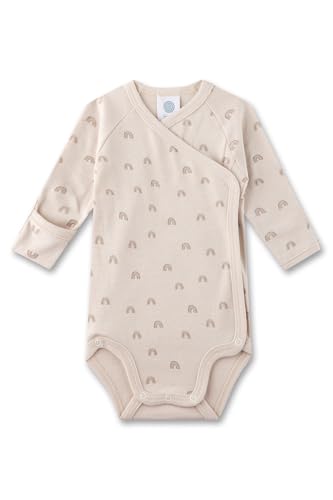 Sanetta Baby-Wickelbody beige Regenbogen | Nachhaltiger und süßer Unisex-Wickelbody aus Bio-Baumwolle. Baby Wickelbody von Sanetta